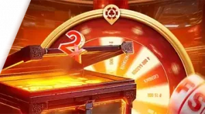 Image showcasing a treasure chest and a spinning wheel of fortune, promoting bonus rewards at 7K Online Casino with an exciting and luxurious design.